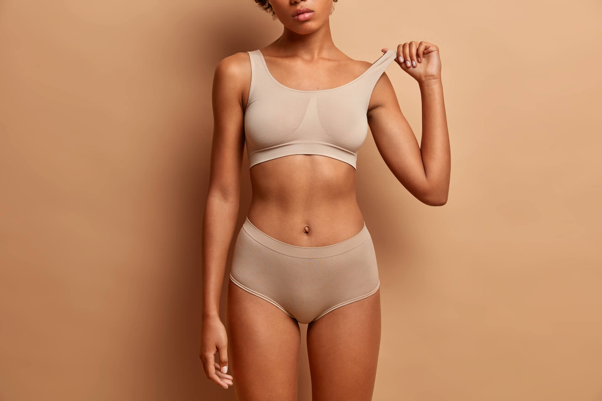 femine beauty lines concept with slim woman